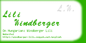 lili windberger business card